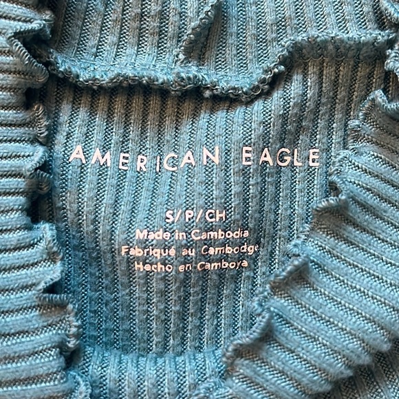 American Eagle turquoise top, size small - Picture 3 of 5